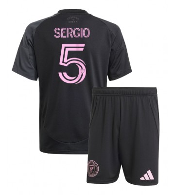 Inter Miami Sergio Busquets #5 Udebanetrøje Børn 2025-26 Kortærmet (+ Korte bukser)